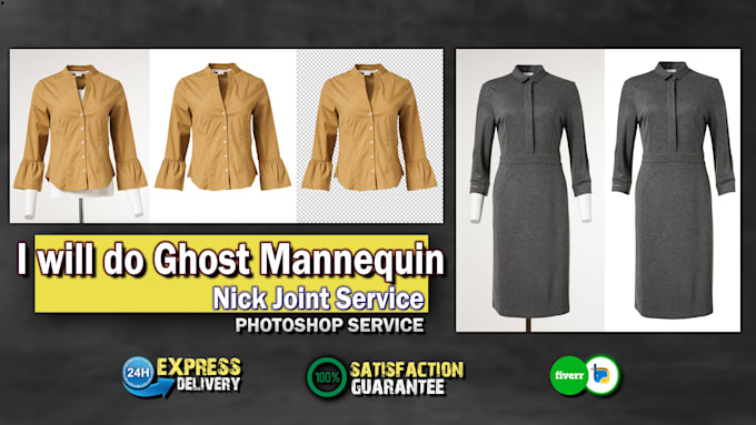 do ghost mannequin and neck joint editing for clothing brands