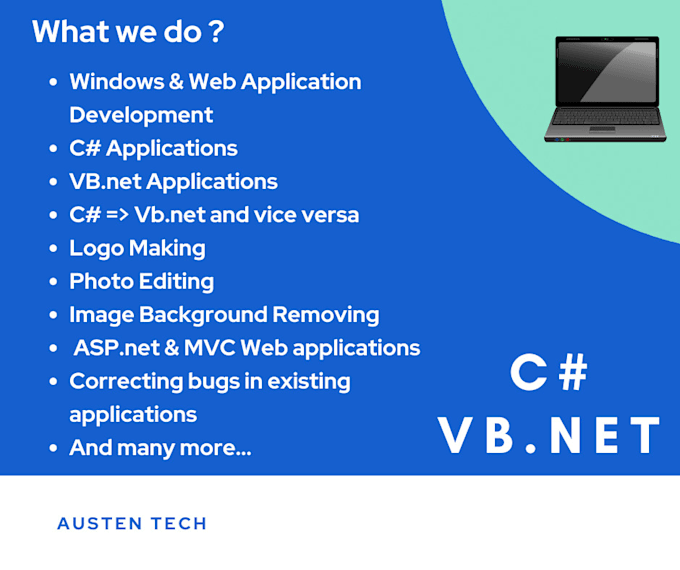 Develop simple custom c sharp or vb net desktop applications by ...
