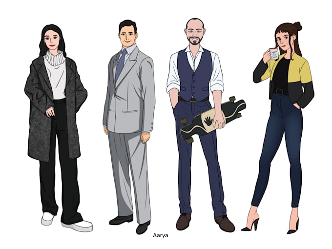 design characters or any object in cartoon style