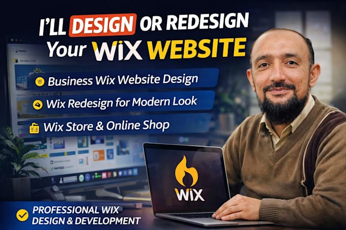 create a business wix website design,wix redesign,wix store