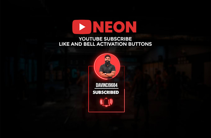 create outstanding youtube subscribe, like and bell buttons