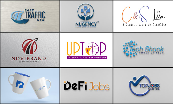 design modern recruitment agency or job board logo