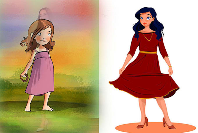 design 2d cartoon character