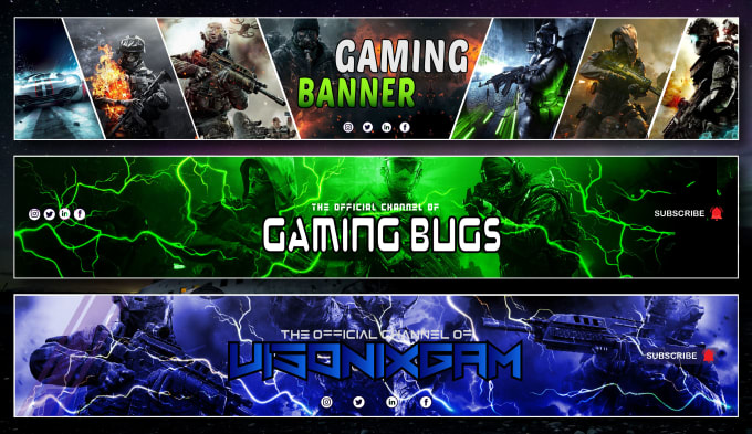 Design an outstanding youtube banner, gaming channel art for you by ...