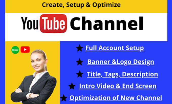 create setup and optimize your youtube channel