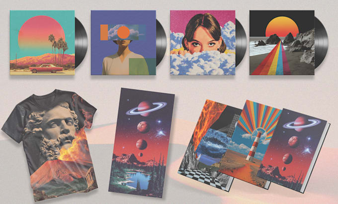 design a vintage book, album or single cover art