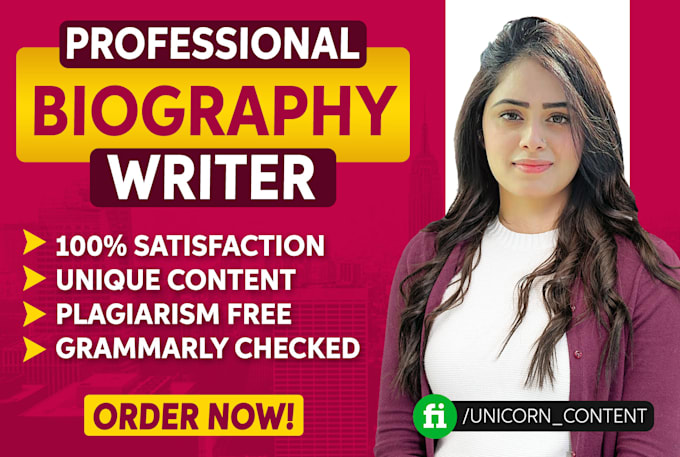 be your ghostwriter, about me page, biography, bio writer