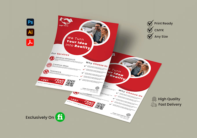 Design professional and eye catching flyers for your business and other ...