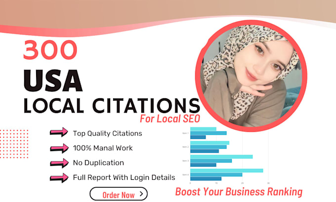 300 USA local citations directory submission for local business SEO gmb ranking