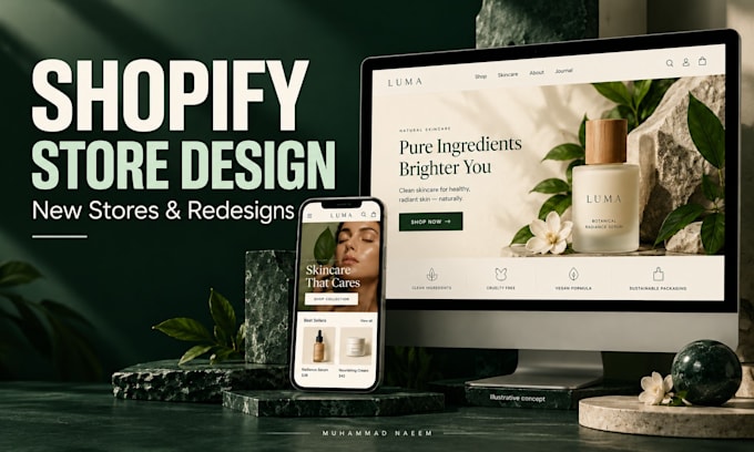 design or redesign a professional shopify store for your brand