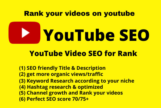do youtube video SEO for rank and increase the audience