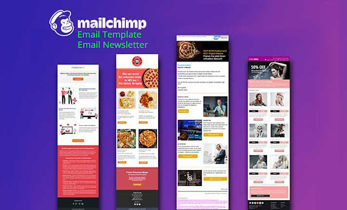design responsive mailchimp email template or newsletter