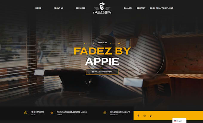 build a barbershop website with online booking and payments