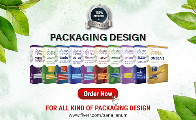 design eye catchy packaging box, label, pouch with dielines
