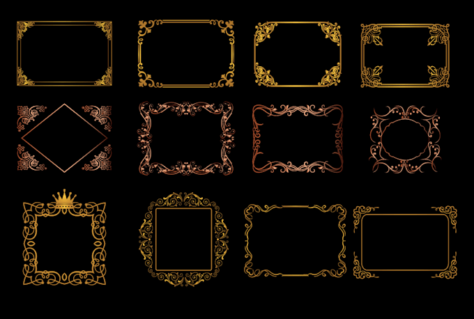do vector frame , border frame , emblem design