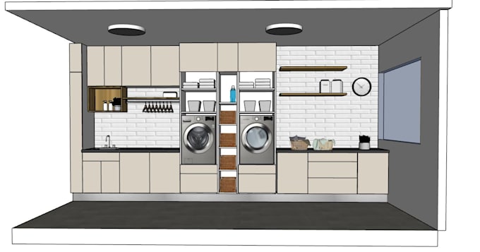 design a beautiful and functional laundry room
