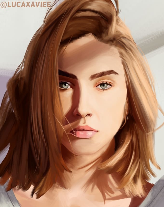 Paint realistic digital portrait for you by Lucaxaviee | Fiverr