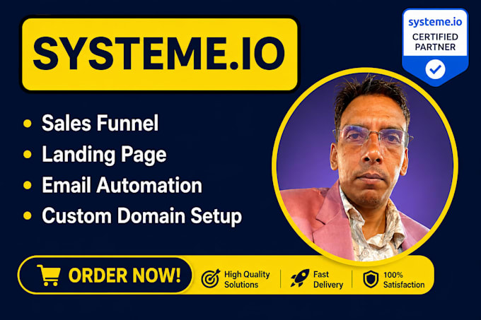 build a sales funnel and landing page on systemeio