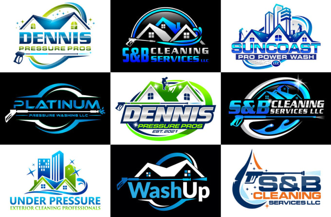 pressure washing design logo