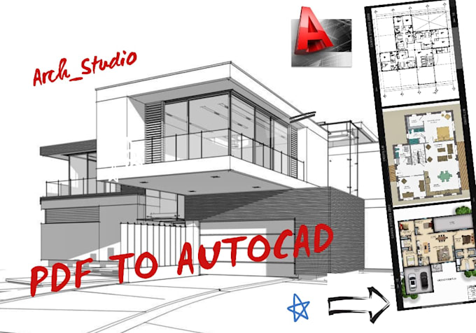 convert scanned pdf, image or sketch to autocad dwg format
