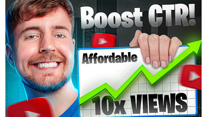 design amazing clickbait youtube thumbnail in 2 hours