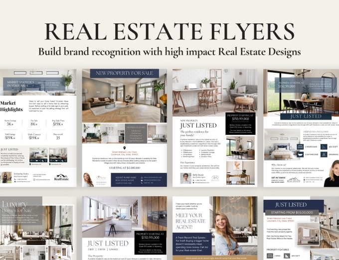 Free custom printable real estate flyer templates