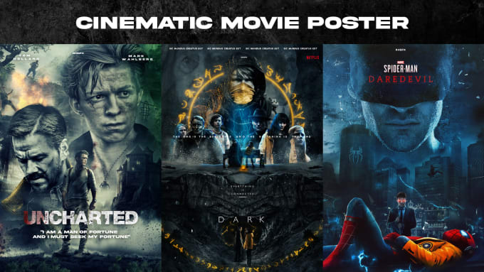 Hire a freelancer to make creative cinematic movie poster for you within a day