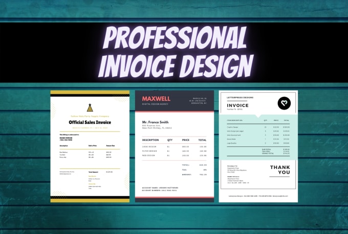 Create professional invoice invoice design invoice template amazon