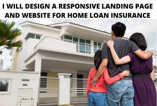 design home loan insurance landing page and website with high conversion