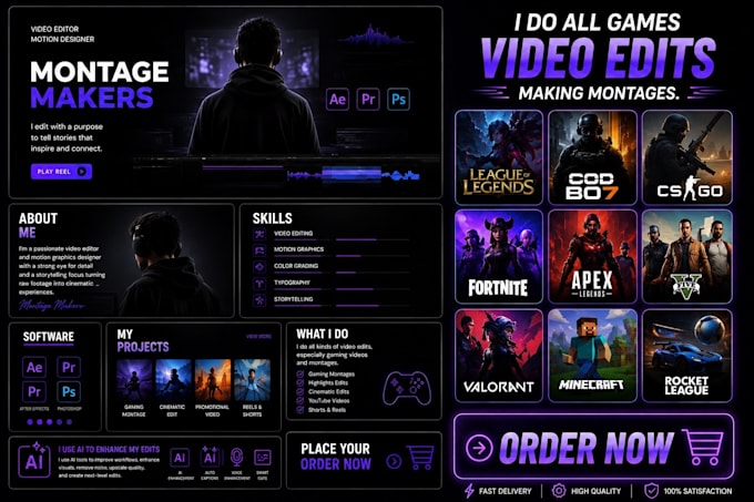 edit cod, valorant or any game into top quality montage
