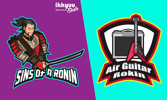 design mascot logo esport with characters