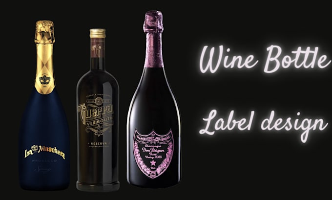 create a luxury wine bottle label design
