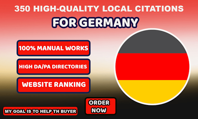 do high quality only german 350 citations for german local business SEO