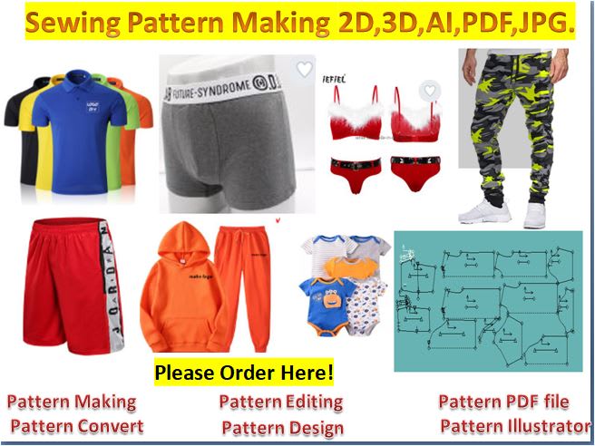 do sewing pattern making of your project