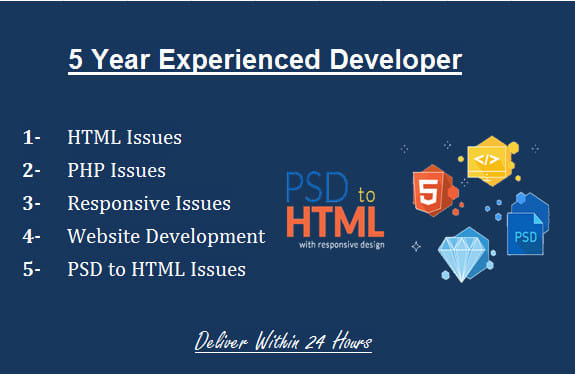 do web development and fix html, css, php, issues