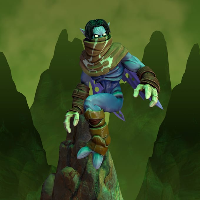 do a stylized 3d character for video games