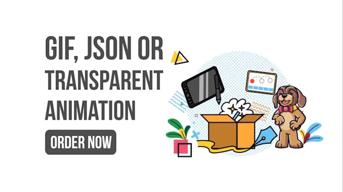 make an animated gif, lottie json or transparent animation
