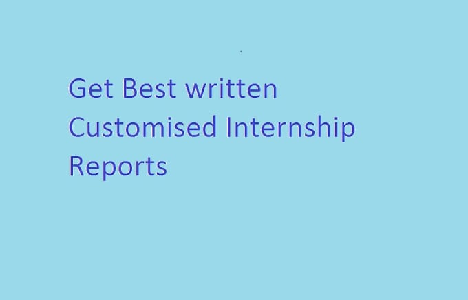 write your internship report