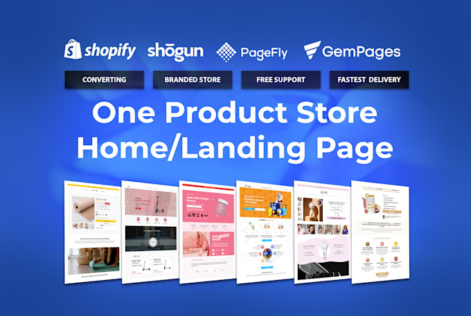 design high converting shopify landing page,product page in pagefly, gempages