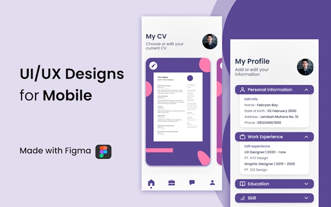 Design your mobile apps ui ux in figma by Bayufebryan | Fiverr