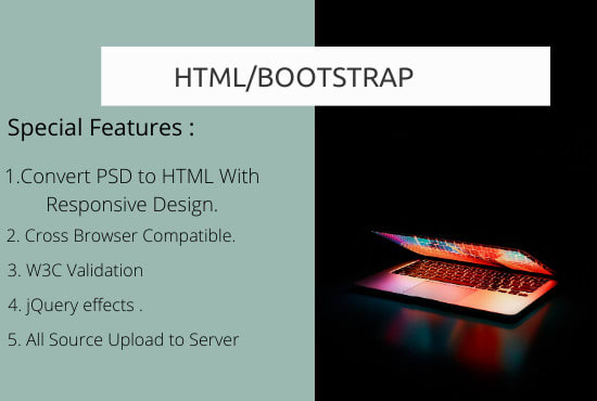 Design website with html, css and bootstrap by Mostafizurra784 | Fiverr