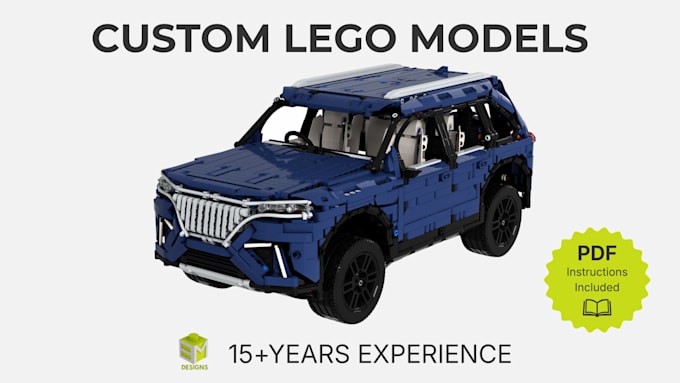 design a custom lego model and provide PDF instructions