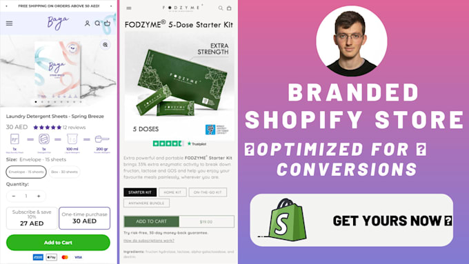 create a conversion optimized shopify store or landing page