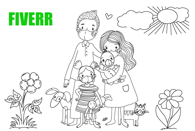 Draw any coloring book page by Akramul97 | Fiverr