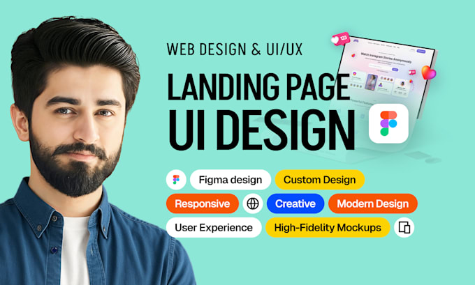 design a conversion focused landing page UI in figma