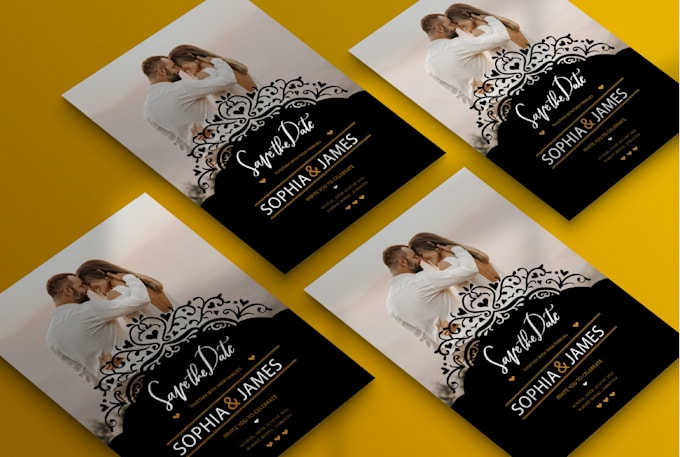 design amazing wedding, party invitations