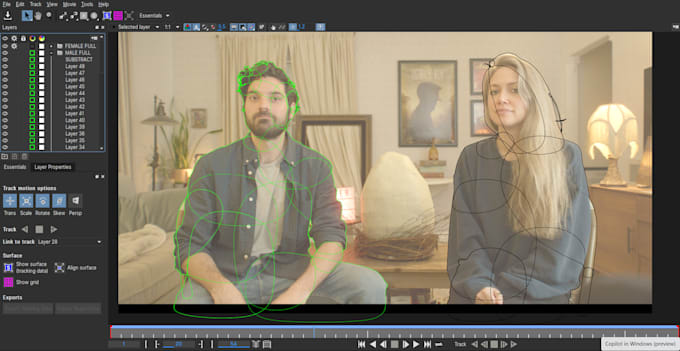do professional rotoscoping, hair masking and green screen keying