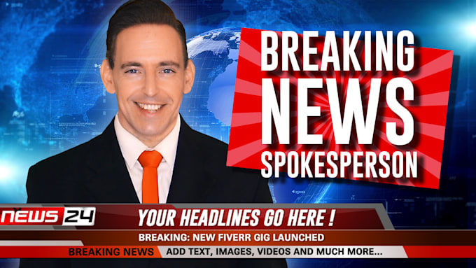 create an amazing breaking news spokesperson video