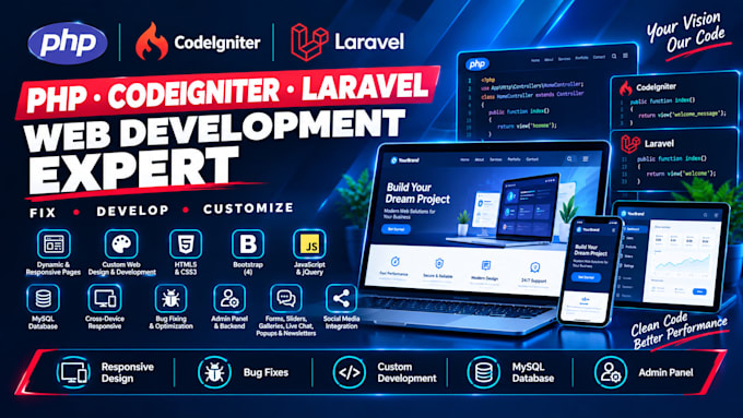 be a PHP, mysql, codeigniter, laravel expert