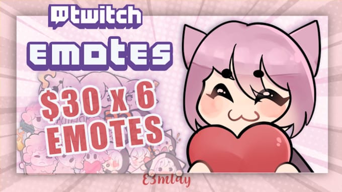 Criar emotes chibi de vtuber para twitch
